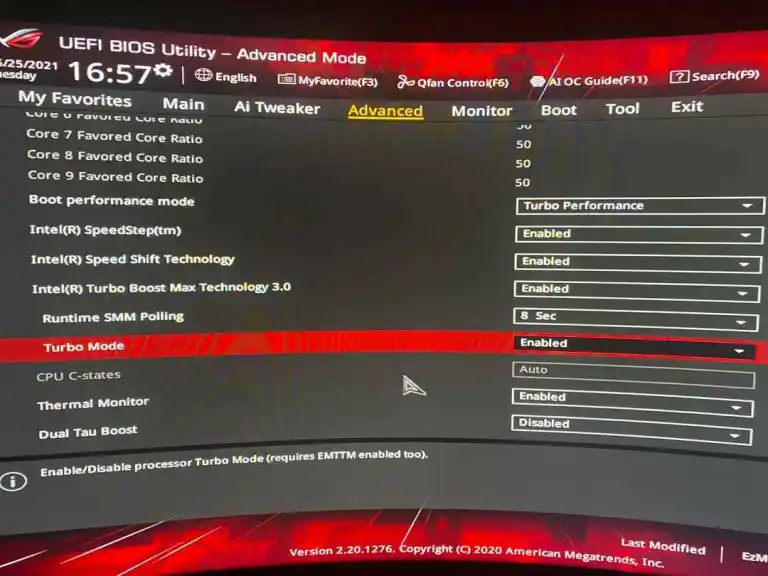 1. Enabling CPU SVID Support for Overclocking