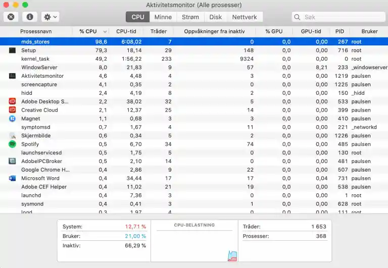 Spotlight Taking 150% CPU