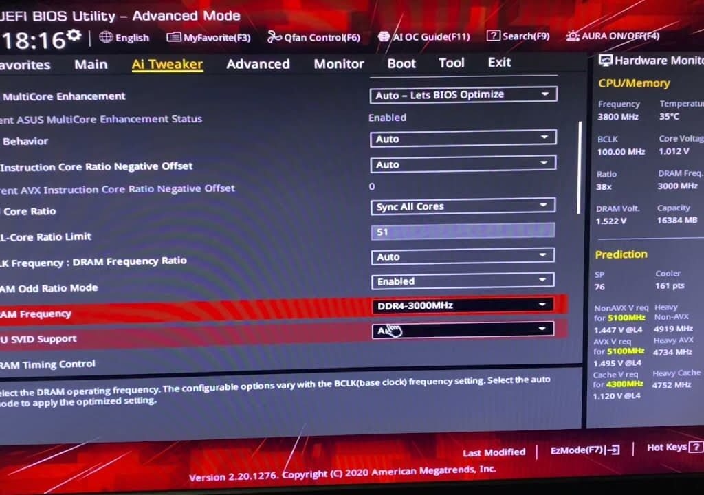 Svid support adaptive voltage