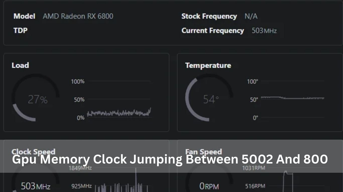 Gpu Memory Clock Jumping Between 5002 And 800 – Detailed Guide!