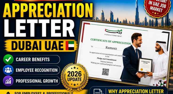 Appreciation Letter Dubai UAE