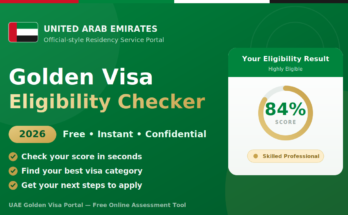 UAE Golden Visa Eligibility Checker 2026 — Free Test, Results in 2 Minutes