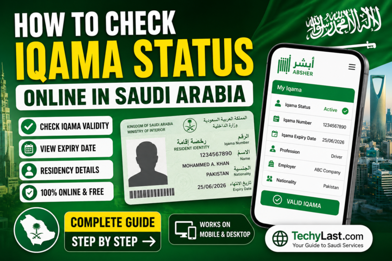 How to Check Iqama Status Online in Saudi Arabia (2026) – Complete Guide