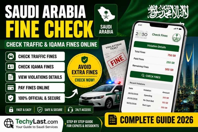 Saudi Arabia Fine Check Online (2026) – Complete Guide to Check Traffic & Iqama Fines